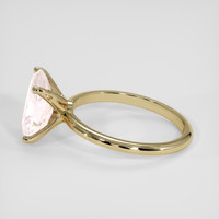 3.58 Ct. Peach Sapphire Ring, 14K Yellow Gold 4