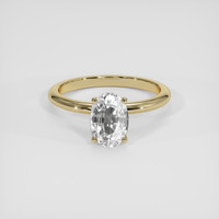 2.10 Ct. White Sapphire Ring, 14K Yellow Gold 1