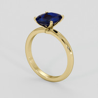2.64 Ct. Blue Sapphire Ring, 14K Yellow Gold 2