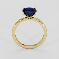 2.64 Ct. Blue Sapphire Ring, 14K Yellow Gold 3