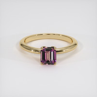 1.05 Ct. Pinkish Purple Sapphire Ring, 14K Yellow Gold 1