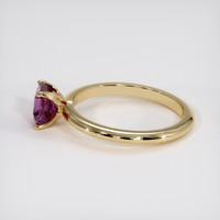 1.05 Ct. Pinkish Purple Sapphire Ring, 14K Yellow Gold 4