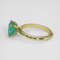 4.03 Ct. Bluish Green Sapphire Ring, 14K Yellow Gold 4