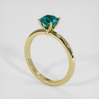 1.24 Ct. Greenish Blue Sapphire Ring, 14K Yellow Gold 2