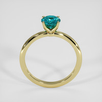 1.24 Ct. Greenish Blue Sapphire Ring, 14K Yellow Gold 3