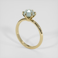 1.37 Ct. Bluish Green Sapphire Ring, 14K Yellow Gold 2