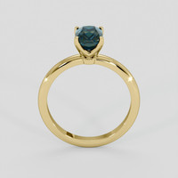 1.41 Ct. Bluish Green Sapphire Ring, 14K Yellow Gold 3