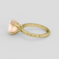 3.67 Ct. Padparadscha Sapphire Ring, 14K Yellow Gold 4