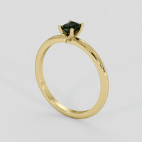 0.55 Ct. Green Sapphire Ring, 14K Yellow Gold 2