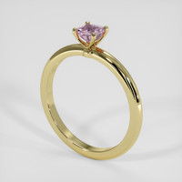 0.61 Ct. Pink Sapphire Ring, 14K Yellow Gold 2