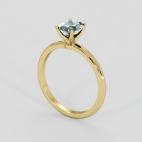 1.02 Ct. Bluish Green Sapphire Ring, 14K Yellow Gold 2