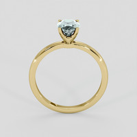1.02 Ct. Bluish Green Sapphire Ring, 14K Yellow Gold 3