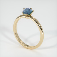 0.71 Ct. Sapphire Ring, 14K Yellow Gold 2