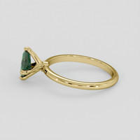 0.57 Ct. Bluish Green Sapphire Ring, 14K Yellow Gold 4