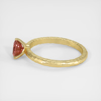 0.90 Ct. Reddish Pink Sapphire Ring, 14K Yellow Gold 4