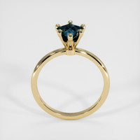 1.13 Ct. Greenish Blue Sapphire Ring, 14K Yellow Gold 3