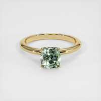 1.65 Ct. Bluish Green Sapphire Ring, 14K Yellow Gold 1