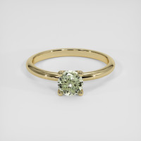0.70 Ct. Yellowish Green Sapphire Ring, 14K Yellow Gold 1