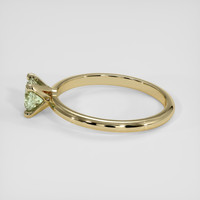 0.70 Ct. Yellowish Green Sapphire Ring, 14K Yellow Gold 4