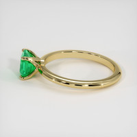 0.89 Ct. Emerald Ring, 18K Yellow Gold 4