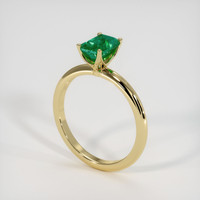 1.01 Ct. Emerald Ring, 18K Yellow Gold 2