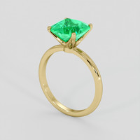 2.73 Ct. Emerald Ring, 18K Yellow Gold 2