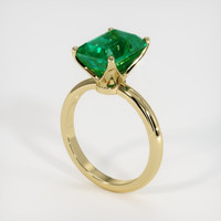 4.19 Ct. Emerald Ring, 18K Yellow Gold 2