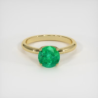 1.51 Ct. Emerald Ring, 18K Yellow Gold 1