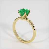 1.51 Ct. Emerald Ring, 18K Yellow Gold 2