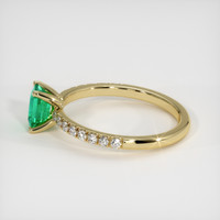 0.48 Ct. Emerald Ring, 18K Yellow Gold 4