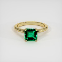 1.52 Ct. Emerald Ring, 18K Yellow Gold 1