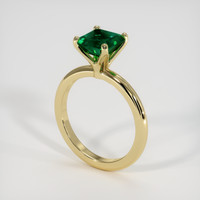 1.52 Ct. Emerald Ring, 18K Yellow Gold 2