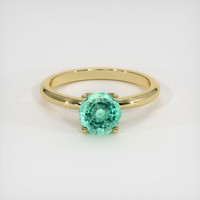 1.50 Ct. Emerald Ring, 18K Yellow Gold 1