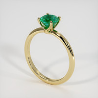 1.00 Ct. Emerald Ring, 18K Yellow Gold 2