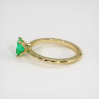 0.48 Ct. Emerald Ring, 18K Yellow Gold 4