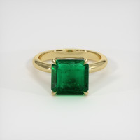 3.78 Ct. Emerald Ring, 18K Yellow Gold 1