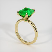 3.22 Ct. Emerald Ring, 18K Yellow Gold 2