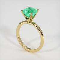 2.28 Ct. Emerald Ring, 18K Yellow Gold 2
