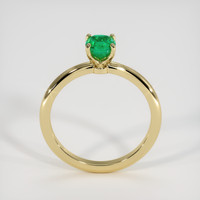 0.57 Ct. Emerald Ring, 18K Yellow Gold 3