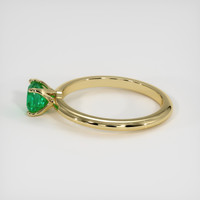 0.57 Ct. Emerald Ring, 18K Yellow Gold 4