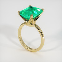 7.30 Ct. Emerald Ring, 18K Yellow Gold 2