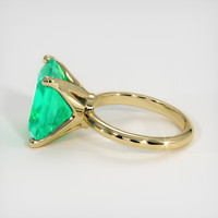 7.30 Ct. Emerald Ring, 18K Yellow Gold 4