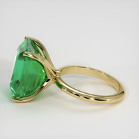 10.50 Ct. Emerald Ring, 18K Yellow Gold 4