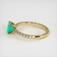 0.43 Ct. Emerald Ring, 18K Yellow Gold 4