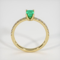 0.45 Ct. Emerald Ring, 18K Yellow Gold 3
