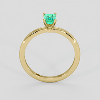 0.45 Ct. Emerald Ring, 18K Yellow Gold 3
