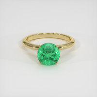 2.09 Ct. Emerald Ring, 18K Yellow Gold 1