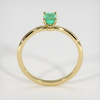 0.54 Ct. Emerald Ring, 18K Yellow Gold 3