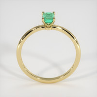 0.54 Ct. Emerald Ring, 18K Yellow Gold 3