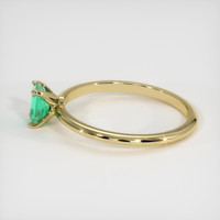 0.54 Ct. Emerald Ring, 18K Yellow Gold 4